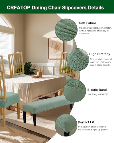 CRFATOP Jacquard Dining Room Chairs Seat Covers Set of 4 with Soft Bench Chair Cover Stretch Kitchen Chair Slipcover Washable Seat Cushion Slipcover Protector for Hotel Ceremony Banquet Wedding,B01 - color: Jacquard B01