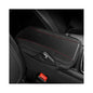 Car Center Console Cover with 2 Storage Bags, Auto Interior Arm Rest Storage Box Pad Accessories, Carbon Fiber Leather Vehicle Armrest Cushion, Universal for SUV, Truck, RV (Black)