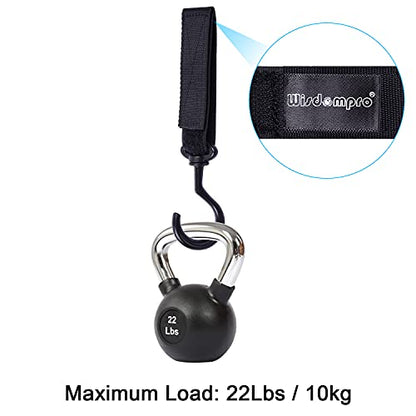 Wisdompro Car Seat Headrest Hook, 2 Pack Multi-Purpose Hanger for Handbag, Purse, Coat, Clothes & Grocery Bag - Black