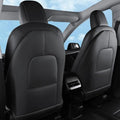 Seat Back Protectors Fit for Tesla Model Y & Model 3 & Model S/X (Fit 2025 Model Y & 2024–2025 Model 3 Highland), Premium Wear-Resistant Kick Mats with Organizer Pocket, Set of 2, Black