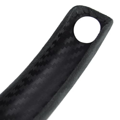 Quick Install Sporty Suede Leather Steering Wheel Cover Universal fit Any 14½" to 15" Car SUV Pickup Steering Wheel