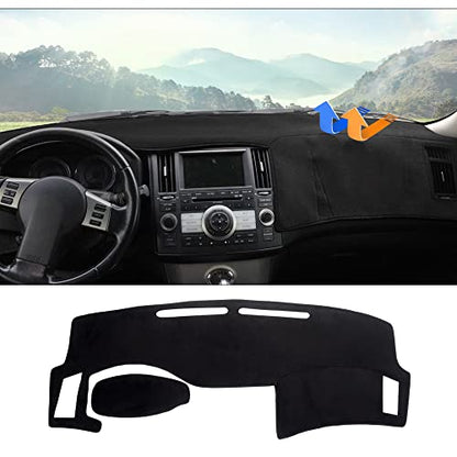 Autorder Dashboard Cover Mat for 2003-2008 Infiniti FX35/ FX45/ FX50 1st Gen (S50) Accessories Dash Cover Suede Dash Mat Sunshade Glare UV Rays Protector - size: For Infiniti FX35/FX45/FX50 2003-2008