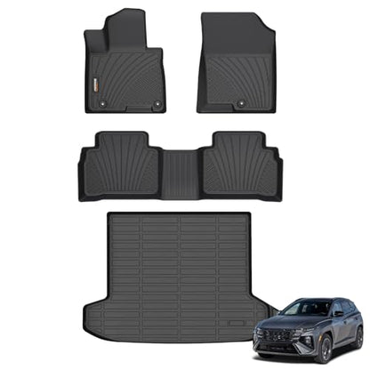 Binmotor-Floor Mats & Cargo Liner for 2022-2026 Hyundai Tucson 2022-2026 Gas Version, All Weather Car Floor Mats Cargo Tunk Mat Floor Liners Tucson Accessories - style: 2) Car Mats for Hyundai Tucson Fuel (2022-2026)