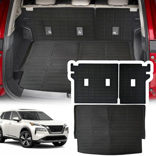 Cargo Liner Compatible with 2021-2025 Nissan Rogue Trunk Mat Cargo Mat Back Seat Cover Protector(not fit Rogue Sport)(Backrest Mats+Trunk Mat) - size: FOR 2021-2025 Nissan Rogue