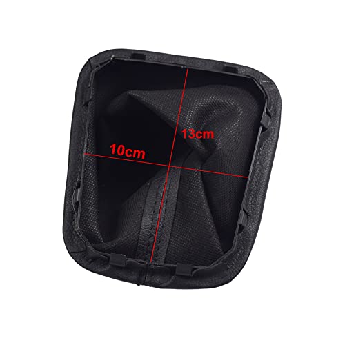 Car Shift Gear Stick Handbrake Cover Manual Shift Boot Black Leather Boot Cover Case for to-yo-ta Co-Rolla 2007 2008 2009 2010 2012 2013 (Gear Dust Cover) - size: Gear Dust Cover
