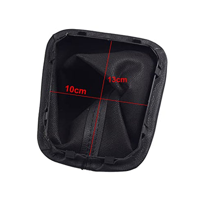 Car Shift Gear Stick Handbrake Cover Manual Shift Boot Black Leather Boot Cover Case for to-yo-ta Co-Rolla 2007 2008 2009 2010 2012 2013 (Gear Dust Cover) - size: Gear Dust Cover
