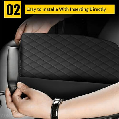 AOMSAZTO Console Covers for 2016-2025 Chevrolet Malibu Armrest Pad for Chevrolet Malibu Black - size: 2016-2025 Malibu