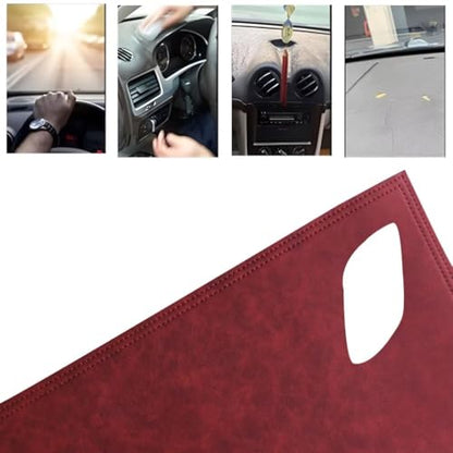 Leather Dash Board Cover mat Compatible with Toyota Camry（HUD） 2021-2023，Sun Protection Dashboard Cover，Car Interior （red） - size: Compatible with Camry（HUD） 2021-2023