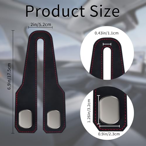 Car Seat Headrest Hooks for Purses and Bags, 2 Pack Bag Purse Holder for Car With Double Metal Hooks, Car Purse Hanger, Headrest Back Seat Handbags Hook Cute Hanging Accessories, Black - color: Black 2pcs