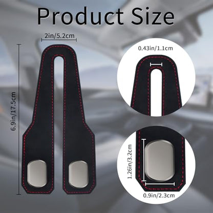 Car Seat Headrest Hooks for Purses and Bags, 4 Pack Bag Purse Holder for Car With Double Metal Hooks, Car Purse Hanger, Headrest Back Seat Handbags Hook Cute Hanging Accessories, Black - color: Black 4pcs