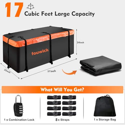 60" x 24" x 13" Hitch Cargo Carrier, 600 Lbs Heavy Duty Folding Luggage Rack for SUV & Truck, Steel Mesh Cargo Carrier Hitch Mount Fits 2" Receiver，with 57x22x13 Waterproof Bag - color: 60x24x13 inch with Bag