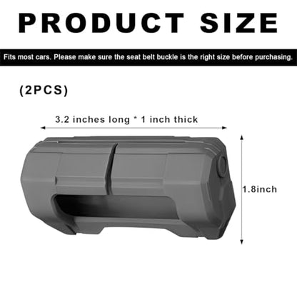 2 PCS Car Seat Belt Buckle Covers, Anti-Scratch Silicone Auto Seatbelt Clips Protector, Universal Seat Belt Buckle Protective Sleeve for SUVs Vans Trucks, Car Accessories (Gray) - color: Gray