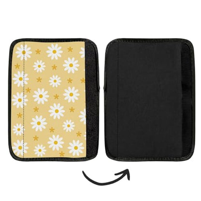 2 Pcs Seat Belt Cover for Women Adults, Daisy Car Seat Strap Pads for Children, Soft Car Seats Belt Cushion Pads for Kids Girls and Boys - color: Daisy