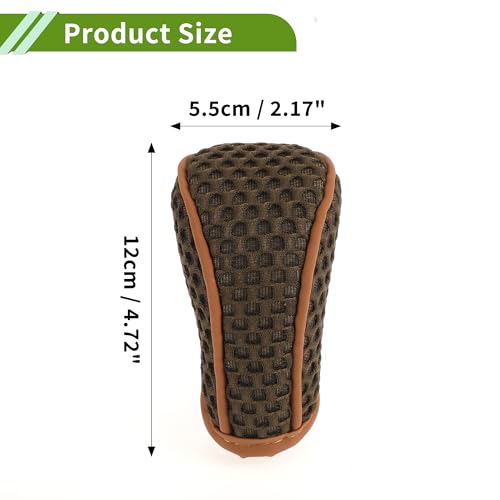 Universal Gear Shift Knob Cover Stick Shifting Handle Protector Manual Fabric 1Pcs Anti-Slip Dark Brown - color: Dark Brown