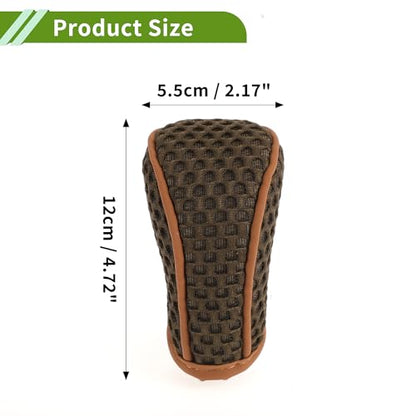 Universal Gear Shift Knob Cover Stick Shifting Handle Protector Manual Fabric 1Pcs Anti-Slip Dark Brown - color: Dark Brown