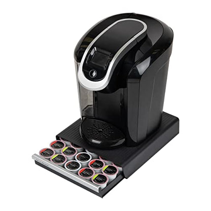 Mind Reader Single Serve Coffee Pod Drawer, 30 Pod Capacity, Countertop Organizer, 10.5"L x 12.75"W x 2.5"H, Black - color: Black, size: 30 Pod Capacity, 10.5"L x 12.75"W x 2.5"H