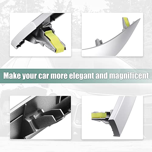 X AUTOHAUX Left and Right Upper Side Central Dashboard Cover Strip Trim for Toyota Corolla 2008-2013 55436-02330 55435-02370 Center Dash Navigation Side A/C Outlet Air Vent Panel Strip 1 Pair