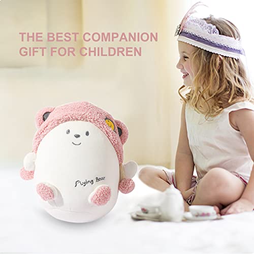 Kids Travel Pillow - 2-in-1 Deformable Kids Neck Pillow for Traveling, Soft U-Shaped Pillow with Adorable Animal Design, Comfy Sleep and Play, Ideal for Airplanes and Cars - Pink Bear - size: Pink Flying Bear