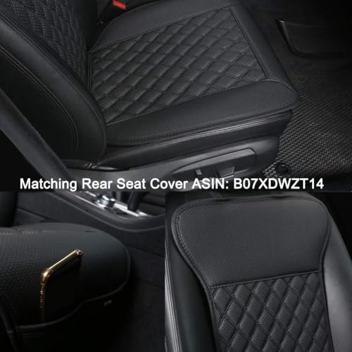 Black Panther Car Seat Cover, Luxury Car Protector, Universal Anti-Slip Driver Seat Cover with Partial Backrest Coverage (Middle Part Only) (1 Piece, Black) - color: 1Piece-Black