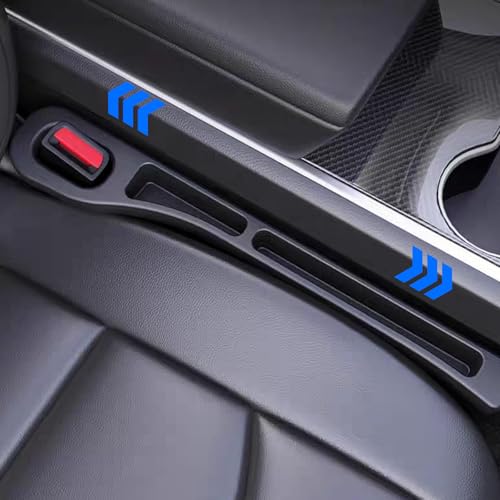 Car Seat Gap Filler Set of 2, Multifunctional Seat Side Gap Seam Filler Organizer with Phone Holder, Universal Fit Fill The Gap Between Seat & Console for Car, SUV, Truck