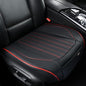 BWTJF Front Car Seat Bottom Covers 2 Pack, Universal Auto Seat Cushions, Nappa Leather Full Wrapping Edge Compatible with Most of Vehicles - SUVs/Sedans/Pickup Trucks, Black&Red - color: Black&Red, size: StyleA-Stripes