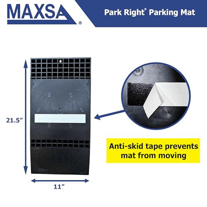 Maxsa 37358-2PK Park Right 21" x 11" x 2" Parking Mat, Black, Amazon Exclusive