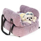 Pet Car Seat for Small Dogs up to 25 lbs with Safety Straps, Storage Pockets, Travel Carrier Bed Booster Seat, Machine Washable (Light Purple) - color: Light Purple