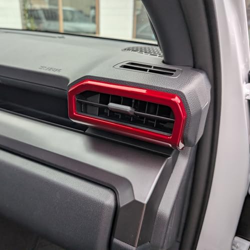 Dark Red Dashboard Air Vent Outlet Cover For Toyota Tacoma 2024 2025 2026 For 4Runner 2025 Up Interior Accessories Center Console Side Frame Decor Trim Cover (Dark Red, Air Vent Cover) - color: Dark Red, size: Air Vent Cover