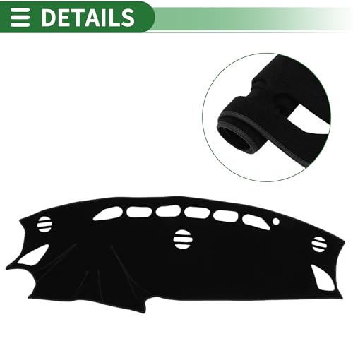 Motoforti Dash Cover, Non-Slip Dashboard Carpet Mat for Mazda CX-5 2012-2016, Polyester, Black