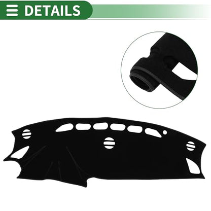Motoforti Dash Cover, Non-Slip Dashboard Carpet Mat for Mazda CX-5 2012-2016, Polyester, Black