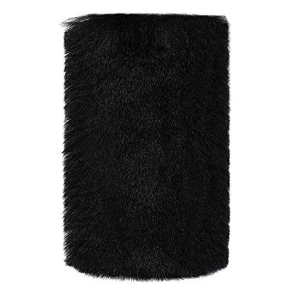 YUNXNYC Fluffy Car Armrest Cover, Furry Fuzzy Auto Center Console Cover Pad Wool Fur Soft Consoles Seat Box Protector Universal Fit Interior Accessories for Women (Black)