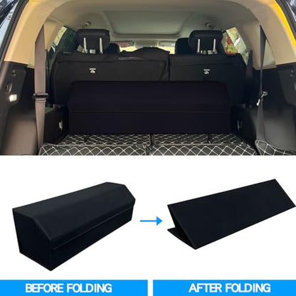 Collapsible Trunk Organizer for Cars, Custom Fit for Toyota Camry 2018-2025 Sedan, 30.7x11x11 Inches Foldable Car Storage Box with Suede Fabric, for Groceries, Sports, Travel & Emergency Kits