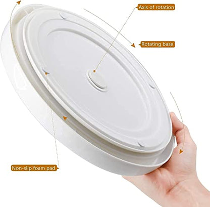 10 Inch Non-Skid Lazy Susan Organizers - Turntable Rack for Cabinet, Pantry Organization and Storage, Kitchen, Fridge, Bathroom Makeup Vanity Countertop, Under Sink Organizing, Spice Rack - size: 1-Pack, 10-Inch