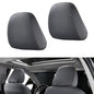 2 PCS Car Seat Headrest Cover, 9" x 10.6" Knitted Stretch Breathable Fully Surrounded Simple Dust Cover, Reusable Flexible Headrest Protector, Universal for Most Cars (Dark Gray) - color: Dark Gray