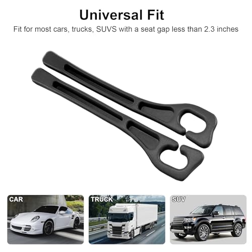 Car Seat Gap Filler, 2 PCS No Drop Seat Guard Drop Seat Gap Fillers Between Seat and Console Stop Things from Dropping Phone and Key Storage (Black) - color: Black