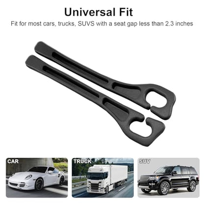 Car Seat Gap Filler, 2 PCS No Drop Seat Guard Drop Seat Gap Fillers Between Seat and Console Stop Things from Dropping Phone and Key Storage (Black) - color: Black