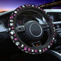 Paw Prints Steering Wheel Cover - Purple Dog Paws Steering Wheel Cover Universal 15 Inch Non-Slip Breathable Neoprene Car Accessory for Women Men Steering Wheel Protector - color: Purple Dog Paws