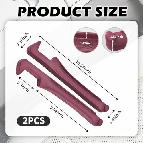 2PCS Car Seat Gap Filler Organizer,3 in 1 Car Seat Side Gap Filler with Hook for Avoiding Dropped Items,Universal No Drop Seats Guard for Filling Gaps 1.37-1.49 Inch Wide (Red) - color: PermiumRed