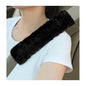 Sun Walker 2PCS Seat Belt Shoulder Pads, Fluffy Soft Plush Auto Seat Belt Pads for Protecting Your Neck & Shoulder, Comfortable Seatbelt Cover Warm Protective Cushion for Most Cars (Black) - color: Black