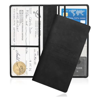 Car Registration and Insurance Holder,PU Leather Car Glove Box Organizer Car Document Holder for ID,Driver's License (Black) - color: Black