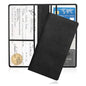 Car Registration and Insurance Holder,PU Leather Car Glove Box Organizer Car Document Holder for ID,Driver's License (Black) - color: Black