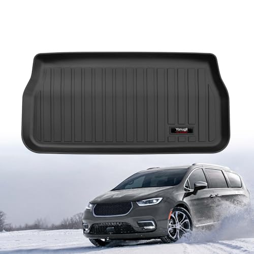 Custom All Weather TPE Cargo Mats Trunk Liner for 2017-2026 Chrysler Pacifica/2020-2026 Voyager Accessories (for 2017-2026 Chrysler Pacifica/2020-2026 Voyager) - color: for 2017-2026 Chrysler Pacifica/2020-2026 Voyager