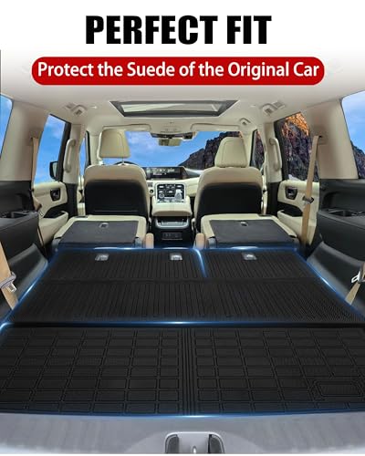 Cargo Liner Compatible with 2025 Armada/Infiniti QX80 Trunk Mat Cargo Mat Back Seat Cover Protector (7/8 Seats)(Backrest Mats+Trunk Mat) - size: FOR 2025 Nissan Armada/Infiniti QX80