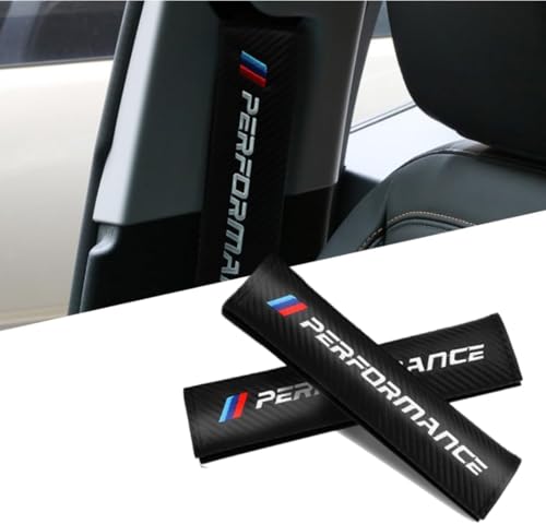 2PCS Car Seat Belt Cover for BMW, Carbon Fiber Seatbelt Shoulder Protection, Soft Car Seat Belt Strap Cushion Protect Your Neck and Shoulder, Car Accessories Seat Belt Pad for Car Truck - color: QCHJ-003