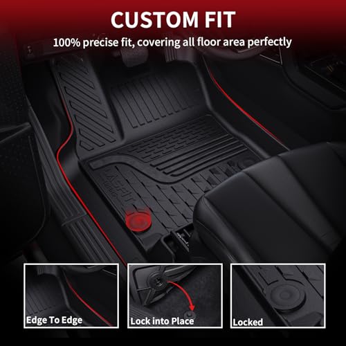 LASFIT Floor Mats for Dodge Ram 1500 2013-2018 & 1500 Classic 2019-2024 Quad Cab Bench Seat(Not for Bucket Seat & Vinyl Flooring), All Weather TPE Custom Fit Car Mats Floor Liners 1st Row Only, Black - style: 2) 1500 | 2013-2018 |Quad Cab Front Floor Mats
