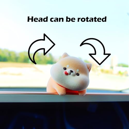 Cute Furry Animal Rear View Mirror Accessories, Car Dashboard Ornament Center Screen Decoration Rearview Mirror Charm, Car Accessories Interior Decor for Women/Men - style: Puppy