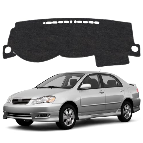 Dash Cover Mat for Toyota Corolla 2003 2004 2005 2006 2007 2008 Non-Slip Dashboard Cover Mat Sunshade UV Rays Protector Interior Accessories - size: Compatible with Corolla 2003-2008