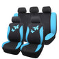 Flying Banner Butterfly car seat Covers ful Set Fashion Universal Lady Woman Female Rear Bench Split Colorized (Full Set, Mint Blue) - color: Mint Blue, size: Full set