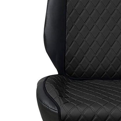 FH Group Car Seat Cushion – Neosupreme Single Front Seat Cover with Front Pockets, Airbag Compatible, Universal Fit Car Seat Cushion for Driver or Passenger Seat, SUV, Truck, Sedan & Van – Black - color: Black, style: Front