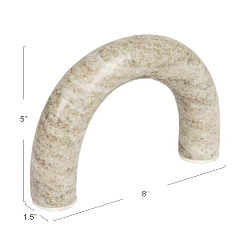 Creative Co-Op Marble Arch Tabletop Shelf Decor, Beige - color: Beige